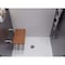 Steamspa Leisure 20 in. Teak Wood Wall Mounted Folding Shower Seat in Chrome Finish SSP-D-7-CH - alternate 4